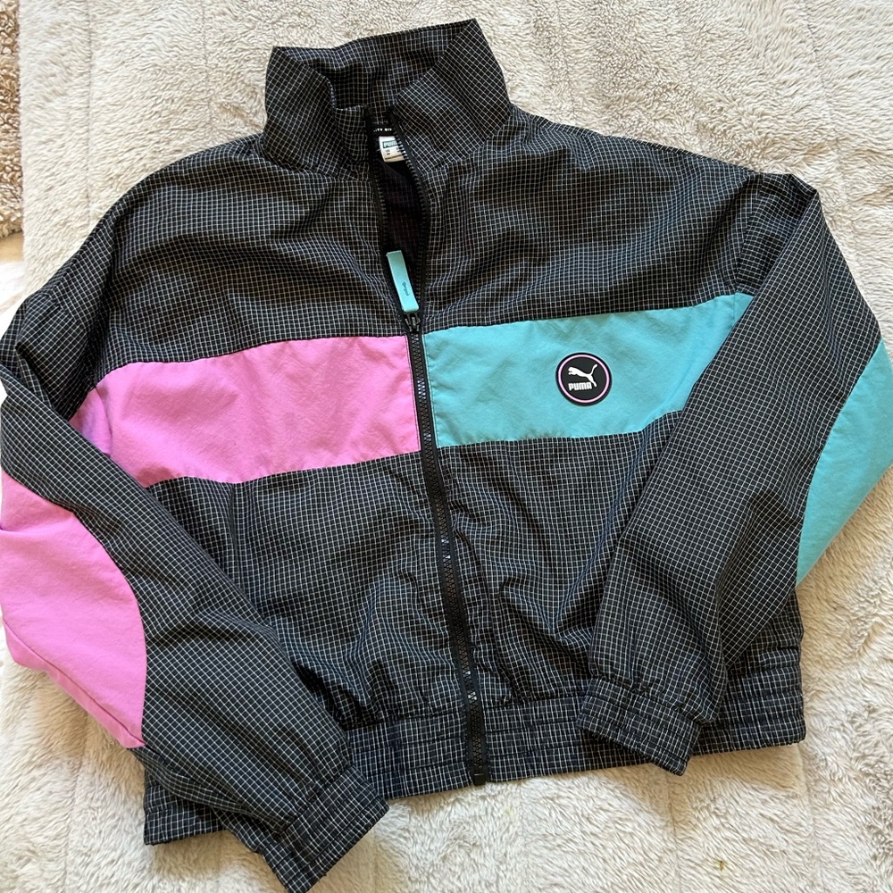 Puma Black, Pink, and Teal Jacket